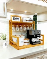 استند چوبی کافه بار مسترکلاغ – نظمدهنده برای قهوهساز و فنجان