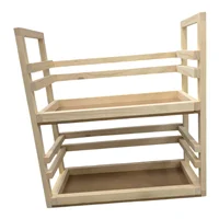 استند چوبی دو طبقه آشپزخانه مدل رومیزی