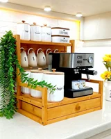 کافی بار چوبی کشودار مدرن - مسترکلاغ