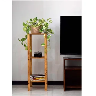 استند چوبی ایستاده مسترکلاغ – نظم‌دهنده چندطبقه برای دکوراسیون منزل
