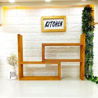 استند چوبی پازلی متحرک آشپزخانه مسترکلاغ – نظمدهنده دوقطعه با فضای قابل تنظیم
